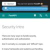 Security Intro - FastAPI